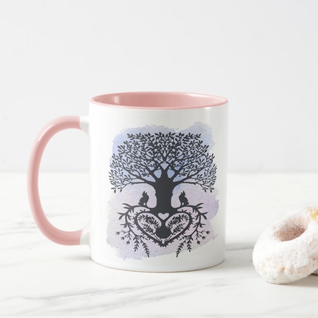 Taza Árbol de la Vida Arte Popular (Con donut)