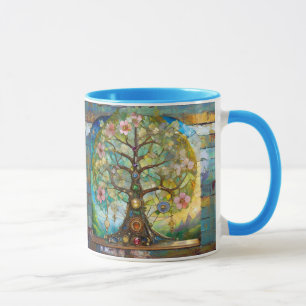 Taza Árbol de la Vida Florido de 7 Chakras