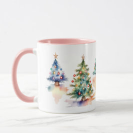 Taza Árbol de Navidad acuarela