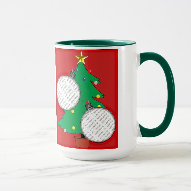 Taza Árbol de Navidad con tus fotos (Derecha)