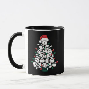 Taza Árbol de Navidad de béisbol Santa Deportes