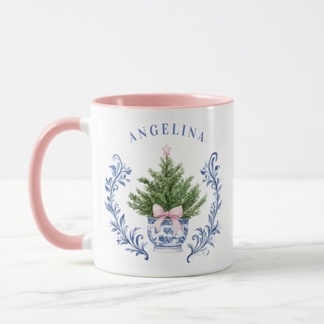 Taza Árbol de Navidad de Chinoiserie Grandmillennial (Izquierda)