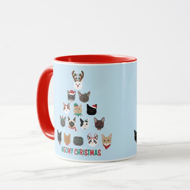 Taza Árbol de Navidad de gato (Anverso izquierdo)