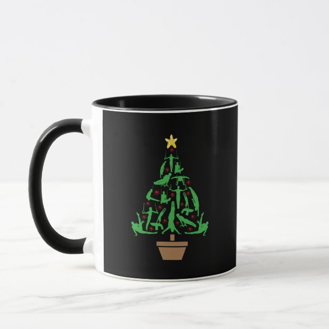 Taza Árbol de navidad de gimnasia masculina (Izquierda)
