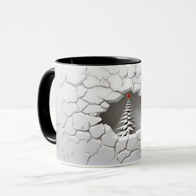 Taza Árbol de Navidad de Nieve Gritada 3D (Anverso izquierdo)