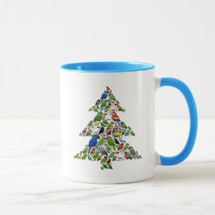 Taza Árbol de navidad del loro