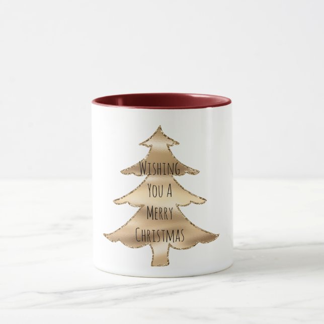 Taza Árbol de Navidad dorado (Centro)