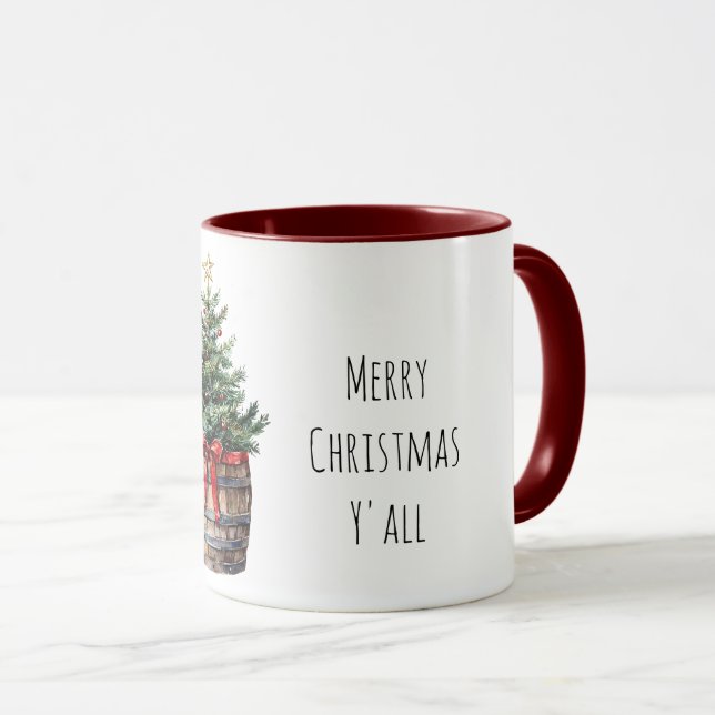 Taza Árbol de Navidad en barril (Anverso derecho)