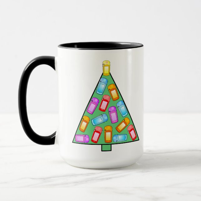 Taza Árbol de Navidad geocalización GPS (Izquierda)