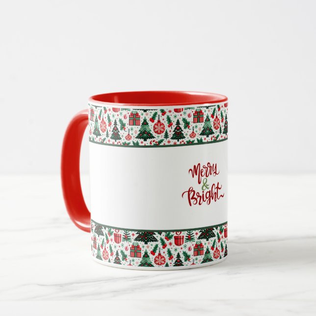 Taza Árbol de Navidad, regalos, caramelos (Anverso izquierdo)