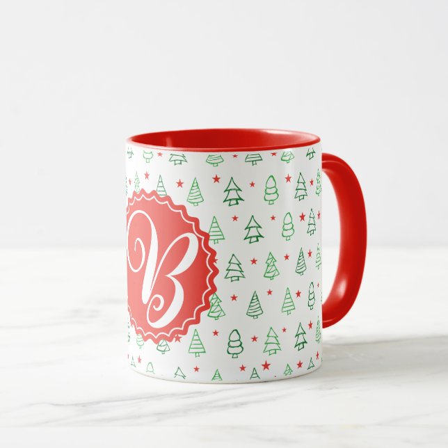 Taza Árbol de Navidad rojo y verde (Anverso derecho)