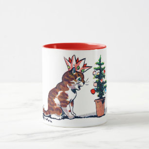 Taza Árbol de Navidad y gatitos, Louis Wain