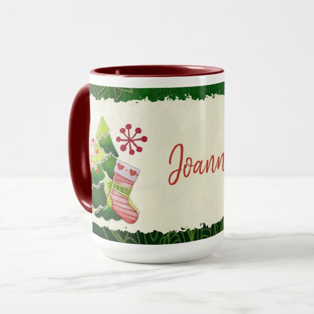 Taza Árbol de Navidad y Whimsey aleteado (Anverso izquierdo)
