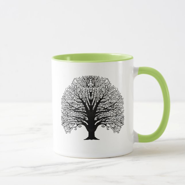 Taza Árbol de Swirl Negro (Derecha)