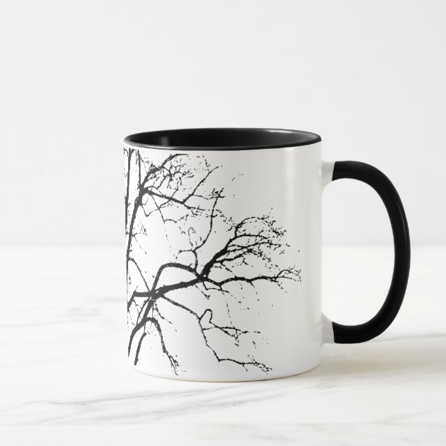 Taza Árbol deshojado en silueta del invierno (Derecha)