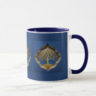 Taza Árbol Dorado en Regalo de Marco Celestial