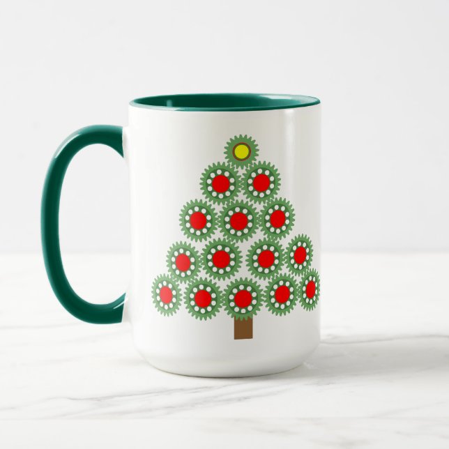 Taza Árbol mecánico de navidad de engranajes (Izquierda)