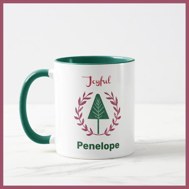 Taza Árbol navideño festivo y corona (Subido por el creador)