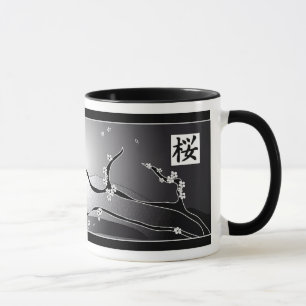 Taza Árbol negro de la flor de cerezo