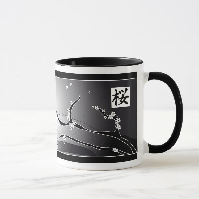 Taza Árbol negro de la flor de cerezo (Derecha)