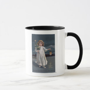 Taza Árbol y linterna del chica