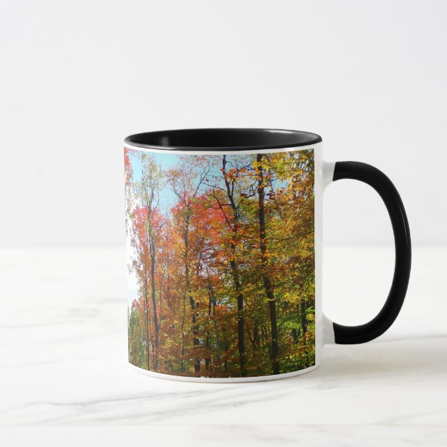Taza Árboles caídos y fotografía de la naturaleza otoña (Derecha)