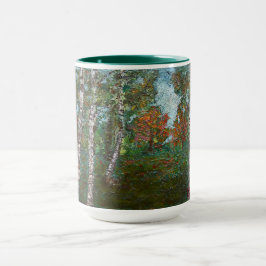 Taza Árboles de aves en un bosque (Kimon Loghi)