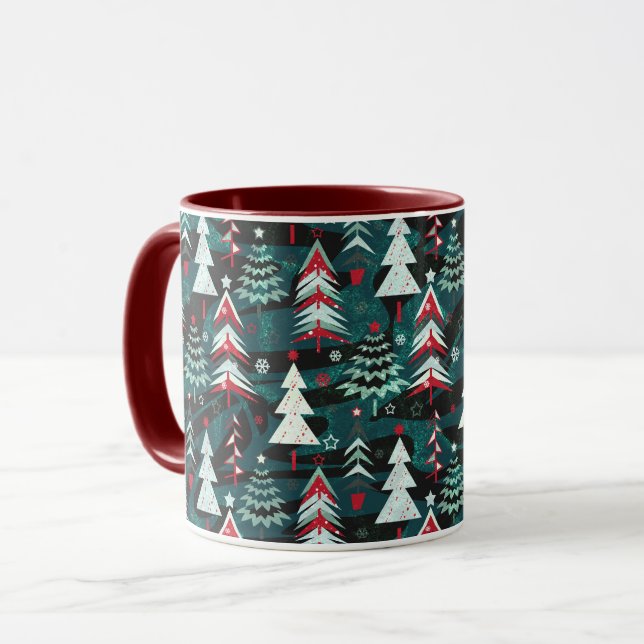Taza Árboles de Navidad. (Anverso izquierdo)