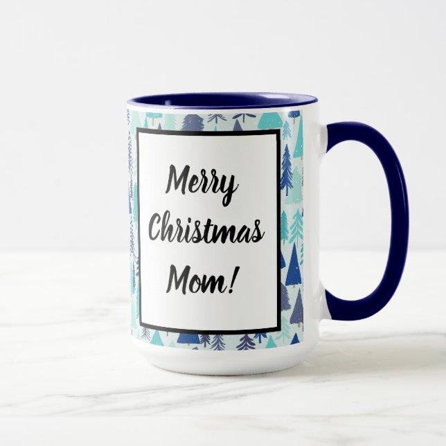 Taza Árboles de Navidad azules en un bosque eververde (Derecha)