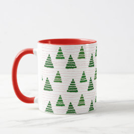 Taza Árboles de navidad con cuerdas de peras