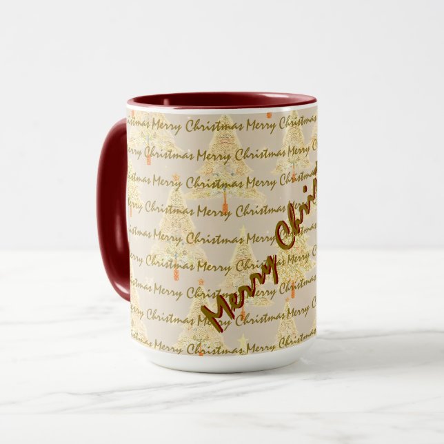 Taza Árboles de Navidad de lujo modernos de Navidad (Anverso izquierdo)