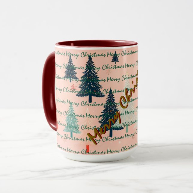 Taza Árboles de Navidad de lujo navideños de moda (Anverso izquierdo)
