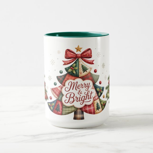 Taza Árboles de Navidad de patchwork (Centro)