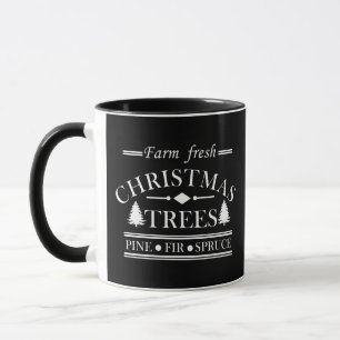 Taza Árboles de Navidad de pino modernos y frescos de g
