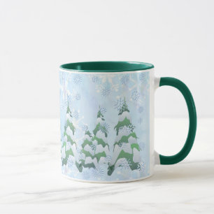 Taza ÁRBOLES DE NAVIDAD del OH de SHARON SHARPE