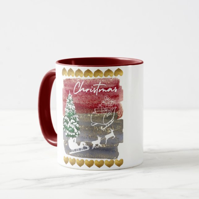 Taza Árboles de Navidad vintage (Anverso izquierdo)