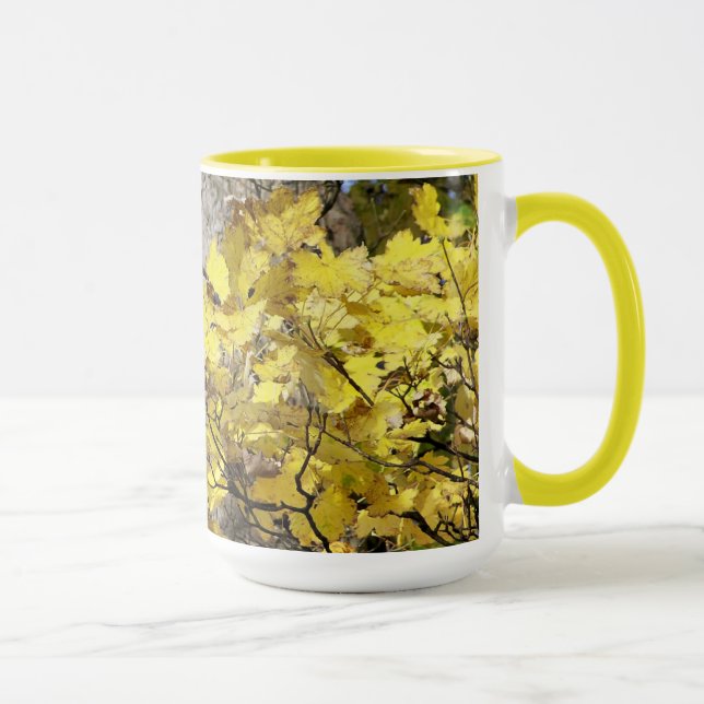 TAZA ÁRBOLES DE OTOÑO AMARILLO (Derecha)