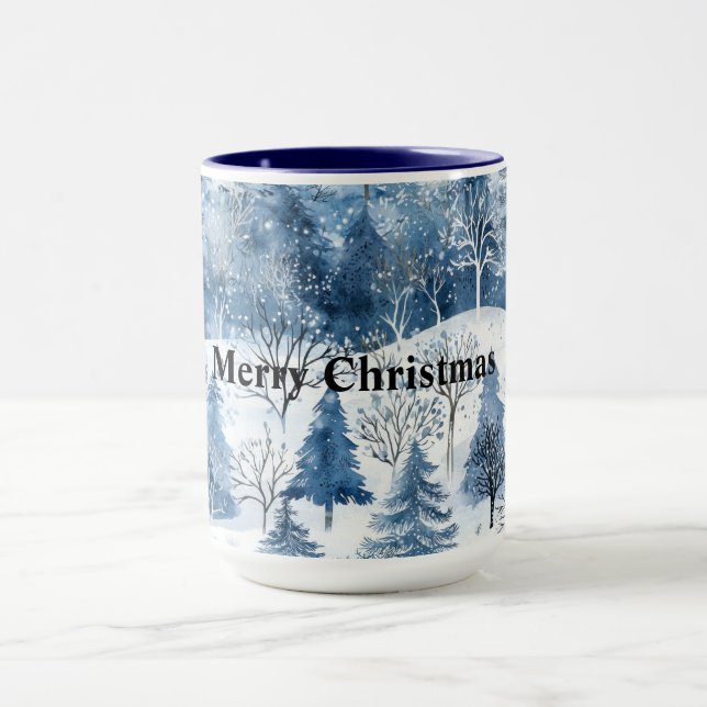 Taza Árboles navideños Blue White Mountain (Centro)