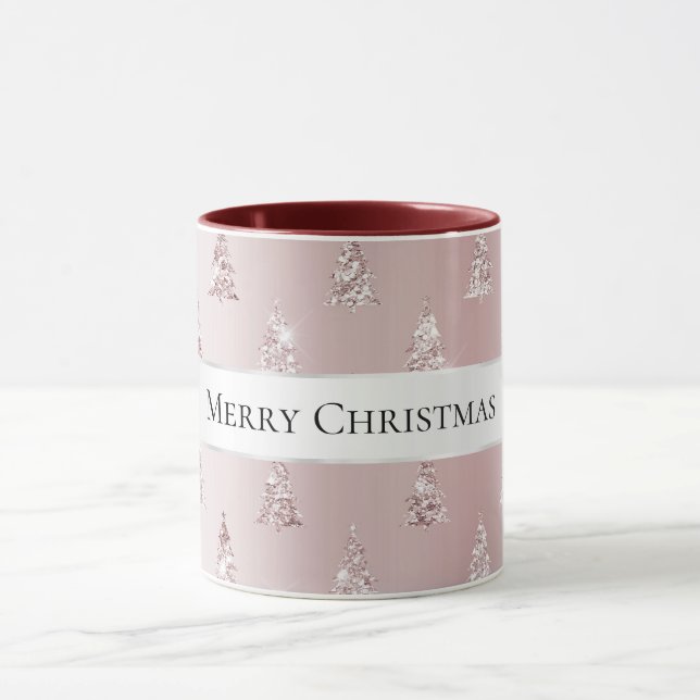 Taza Árboles navideños Rosa de oro de Rubor Purpurina (Centro)