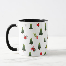 Taza Árboles y arcos de Navidad
