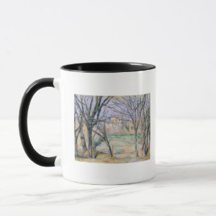Taza Árboles y casas, 1885-86 de Paul Cezanne el