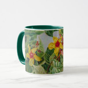 Taza Arbusto de escalada brasileño y aves tartamudeador