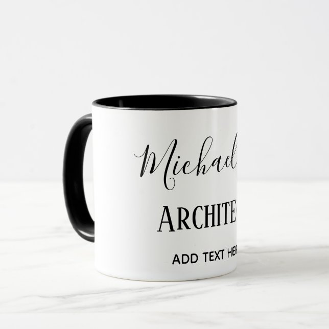 Taza ARCHITECT Regalos personalizados Clásico Blanco Ne (Anverso izquierdo)