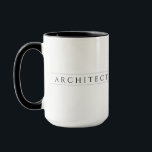 Taza ARCHITECT Tall Black Combo Mug<br><div class="desc">El diseño de este ARCHITECT es la palabra ARCHITECT en negro, enmarcado por una delgada línea por encima y por debajo, en ambos lados. Cambiar fácilmente "ARCHITECT" con "Personalizar esta plantilla". Cambiar la fuente con Editar diseño y Editar texto. * En la categoría ARQUITECTURA de mi tienda hay otros tipos...</div>