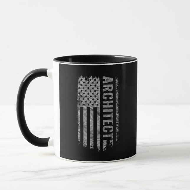 Taza Architect USA Flag Distressed design (Izquierda)