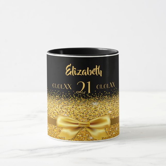 Taza arco dorado negro de 21 años (Centro)