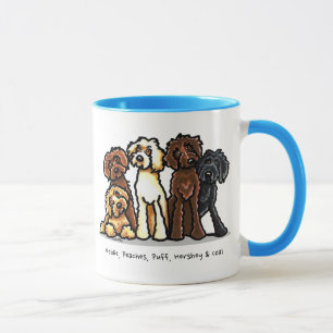 Taza Arco iris de Labradoodle personalizado