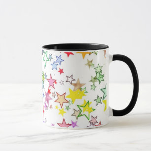 Taza Arco iris de las estrellas de los colores