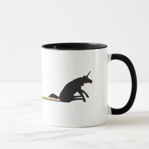Taza Arco iris divertidos de Pooping del unicornio