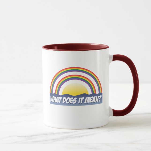Taza ¿Arco iris doble qué él significa? (Derecha)
